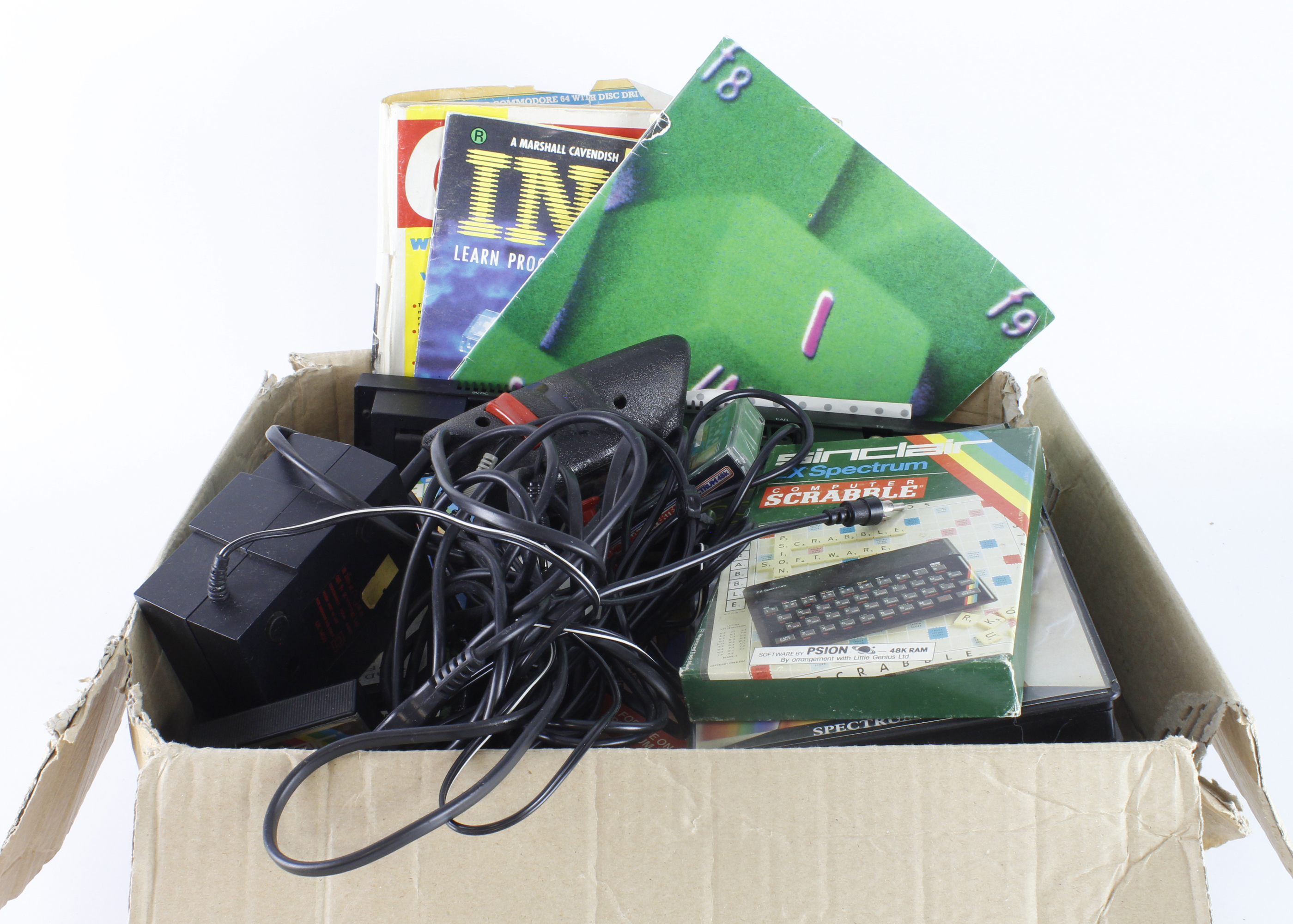 Sinclair ZX Spectrum +, together with a quantity of game cassettes, etc. (sold as seen)