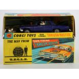 Corgi Toys, no. 497 'Gun Firing Thrush Buster (The Man From UNCLE)', card insert and Waverly Ring