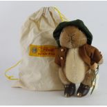 Steiff limited edition 'Benjamin Bunny', with certificate (no. 854), length 26cm, contained in