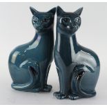 Poole. A pair of Poole pottery cats, height 29.5cm approx.