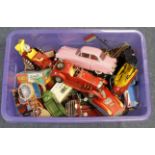 Toys. A collection of various toys, including tinplate, clockwork, etc. (buyer collects)