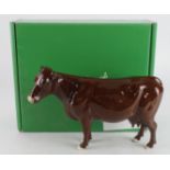 Beswick figure 'Red Poll Cow' (4111), height 15.5cm approx., contained in original box
