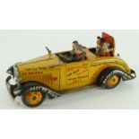 Arnold tinplate 'Tin Lizzy' open topped saloon car, length (sold as seen)