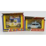 Dinky. Two boxed Dinky models, comprising 'Police Mini Clubman' (no. 255) & 'Happy Cab' (no. 120)