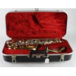 Armstrong saxophone (no. 4001723), neck piece presentm contained in fitted Armstrong case