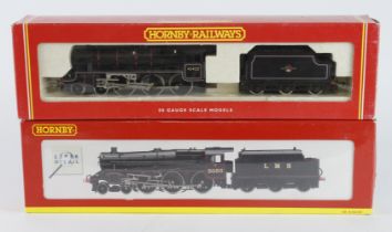 Hornby. Two boxed Hornby OO gauge locomotives, comprising BR 4-6-0 Class 5 (R292); LMS 4-6-0 Class