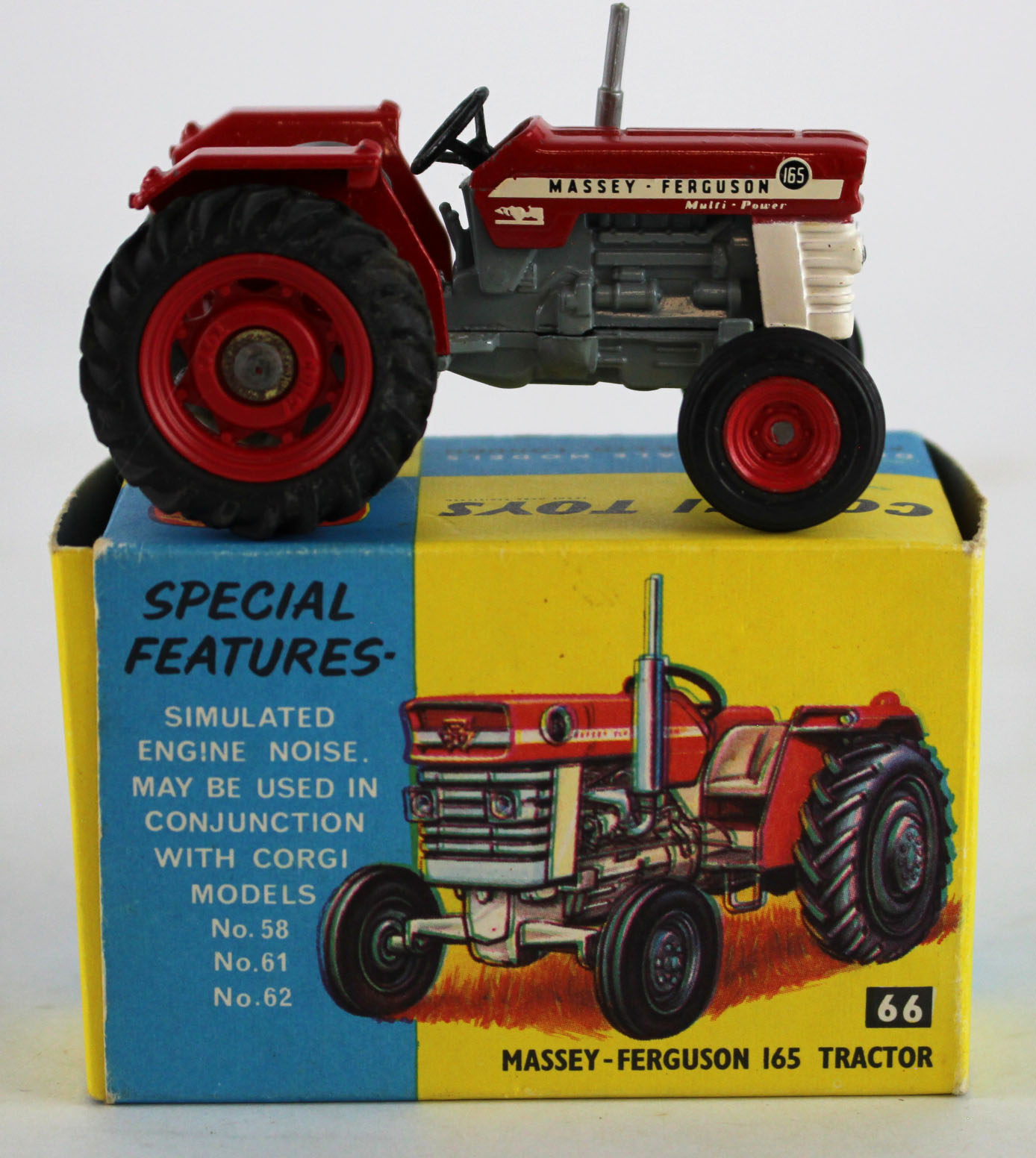 Corgi Toys, no. 66 'Massey Ferguson 165 Tractor', contained in original box