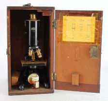 Microscope. A Beck, London microscope, contained in original fitted case