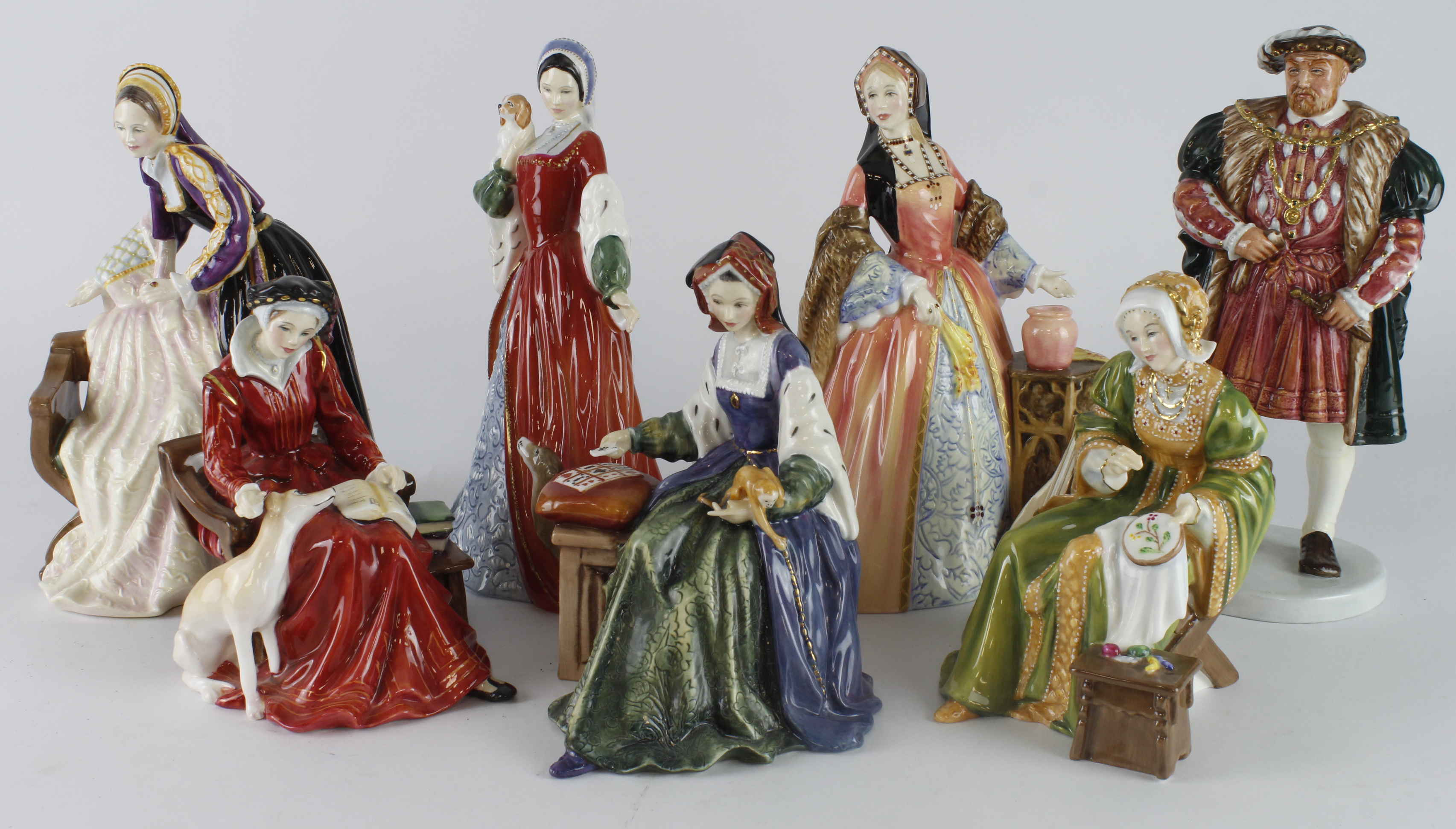 Royal Doulton limited edition Henry VIII (HN3458, 2180/9500) and his Six Wives, comprising Catherine