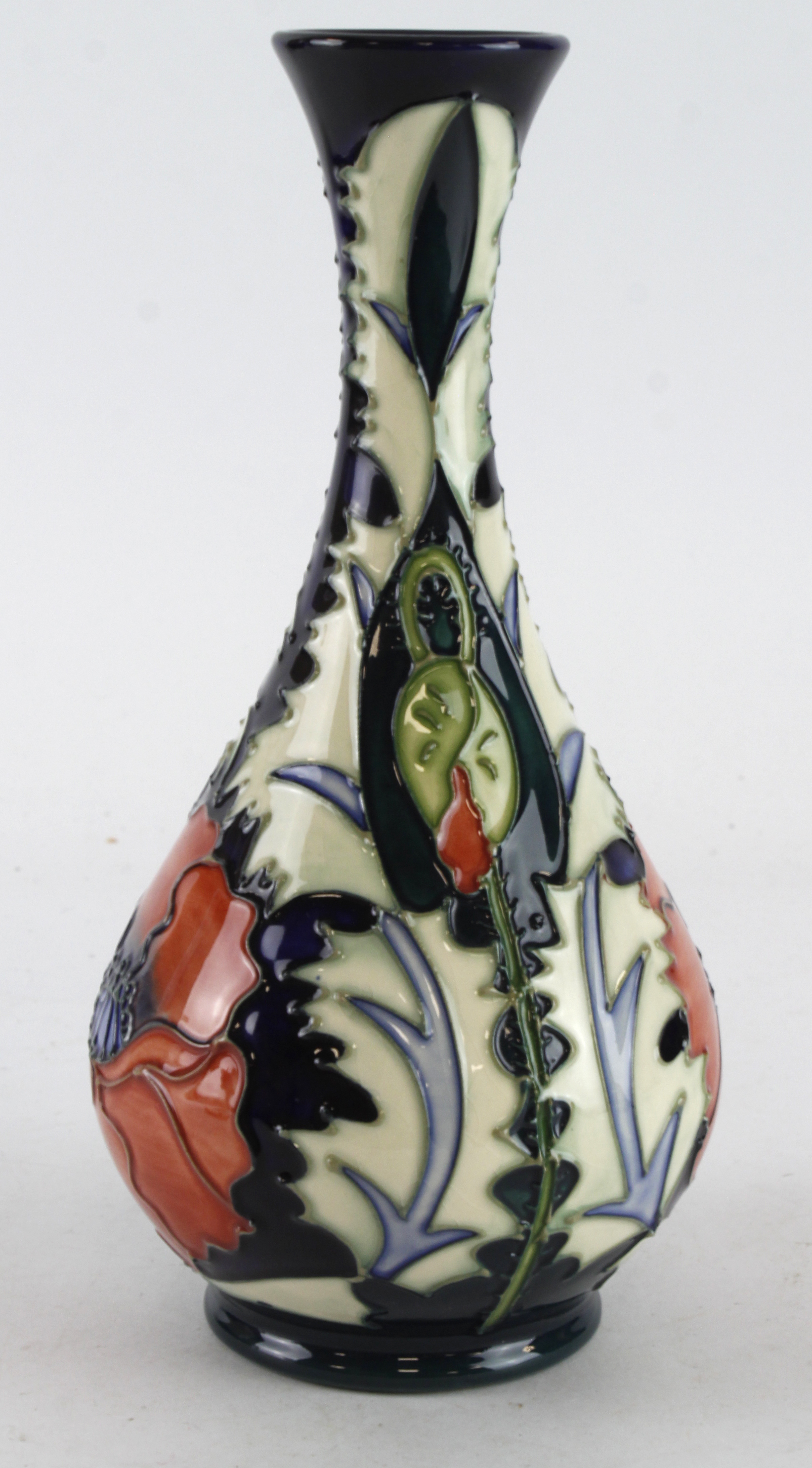 Moorcroft Poppy pattern vase, makers marks to base, height 23.5cm approx.