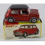 Dinky Toys, no. 183 'Morris Mini Minor, Automatic' (red), contained in original box