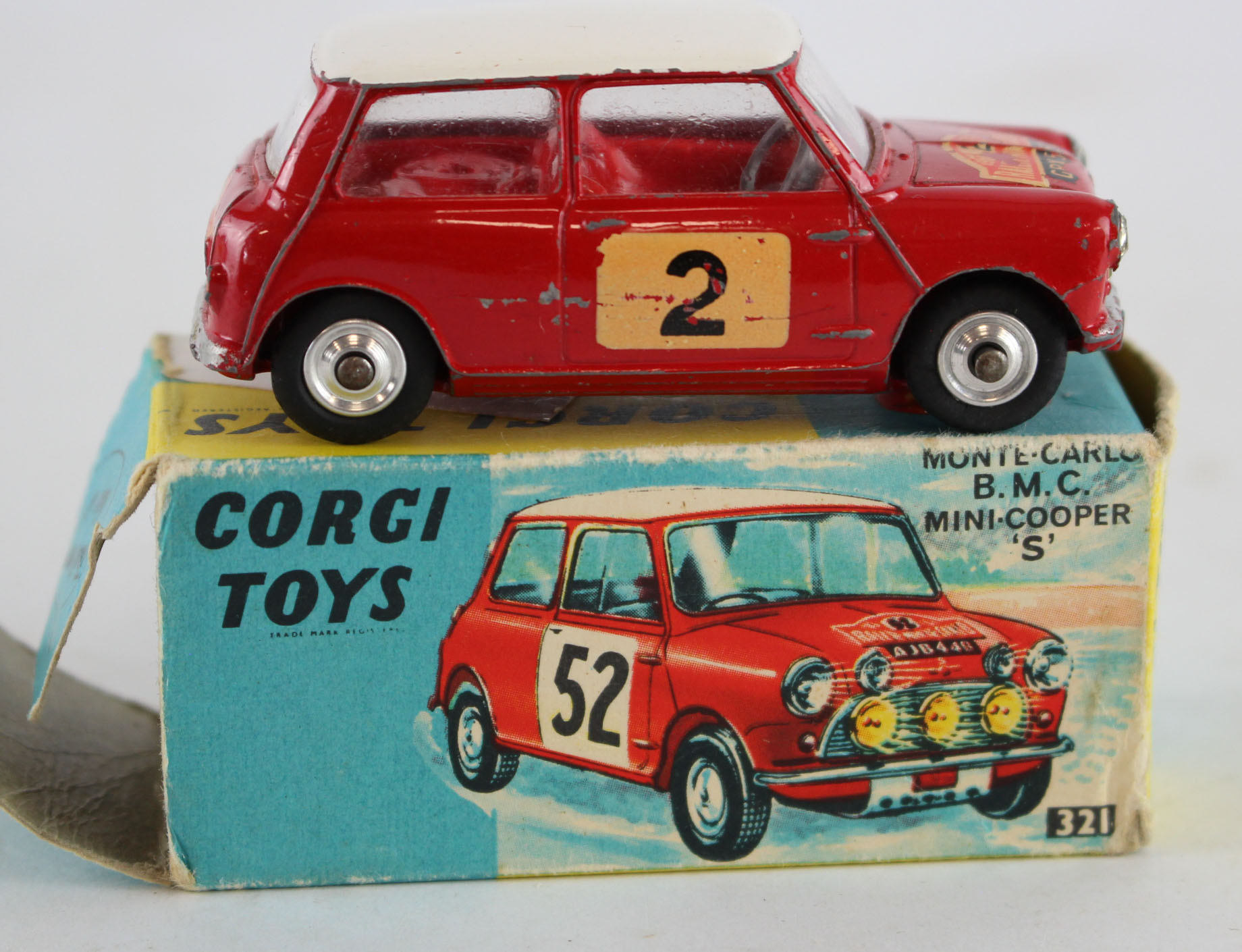Corgi Toys, no 321 'Monte Carlo B.M.C. Mini Cooper S', contained in original box, 'Autographed'