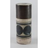 Troika. Small cylindrical Troika vase, signed to base 'Troika St Ives England', chip to underside,