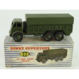 Dinky Supertoys, no. 622 '10 Ton Army Truck', contained in original box