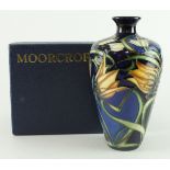 Moorcroft Loch Hope pattern vase, makers marks to base, height 15cm approx., contained in a