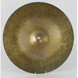 Zildjian Co. cymbal, engraved with makers marks 'Avedis Zildjian Co Genuine Turkish Cymbals, Made in