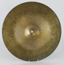 Zildjian Co. cymbal, engraved with makers marks 'Avedis Zildjian Co Genuine Turkish Cymbals, Made in