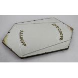 Breweriana. An 'Ind Coope, Allsopp' six sided brewery advertising wall mirror, 30.5cm x 50.5cm