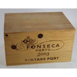 Fonseca. An unopened case of Fonseca Vintage Port 2003 (12 bottles), buyer collects or arranges
