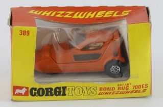 Corgi Toys, Whizzwheels, no. 389 'Reliant Bond Bug 700ES' (orange), contained in original box