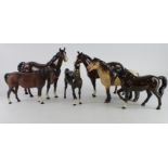 Beswick. Seven Beswick Horse figures, tallest 21cm approx.