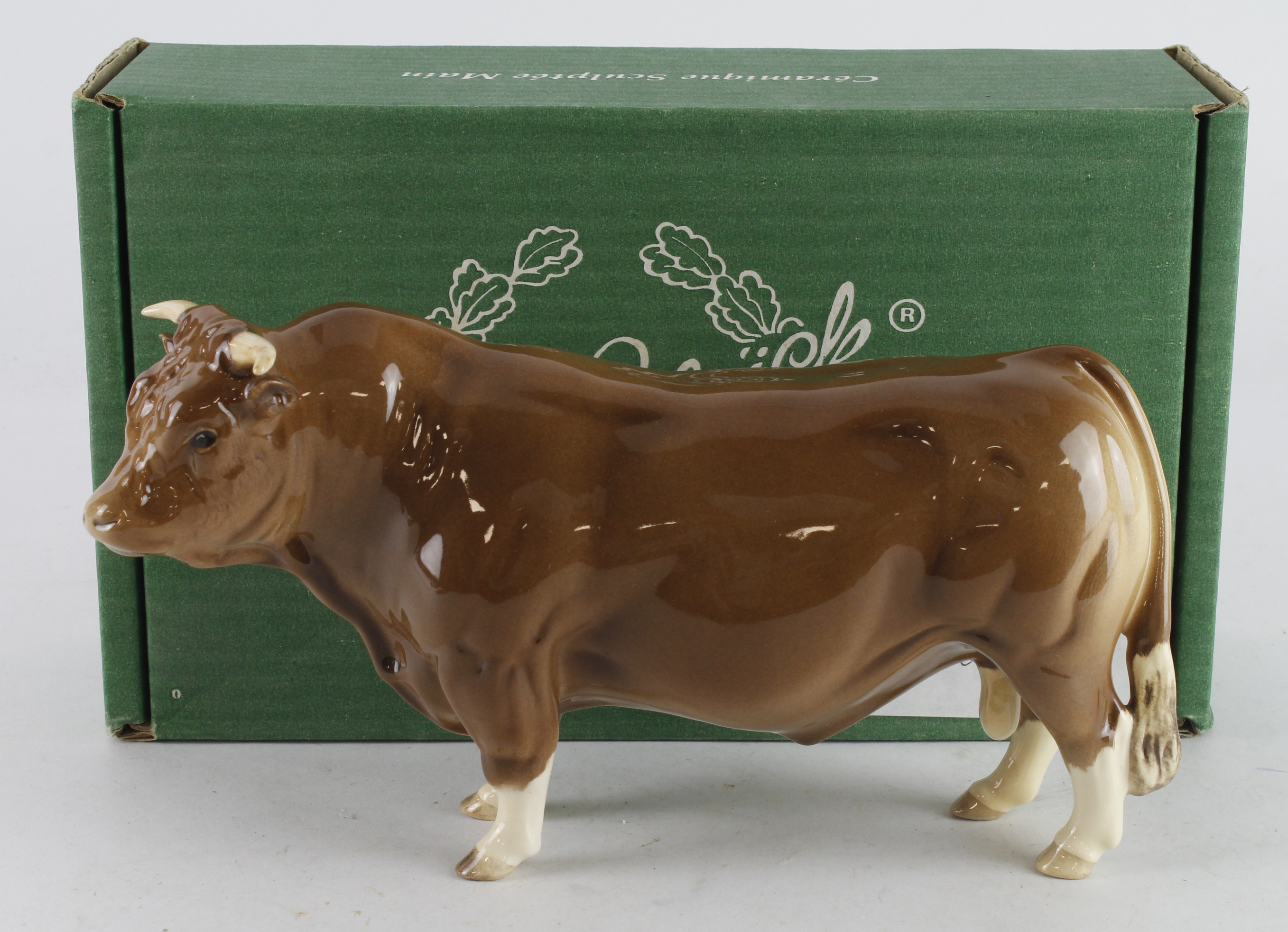 Beswick figure 'Limousin Bull' (BCC 1998), height 12cm approx., contained in original box