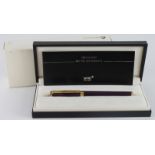 Montblanc Noblesse Oblige fountain pen (maroon), with service guide, contained in original case