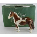 Beswick figure 'Skewbald Pinto Pony', height 16cm approx., contained in a Beswick box