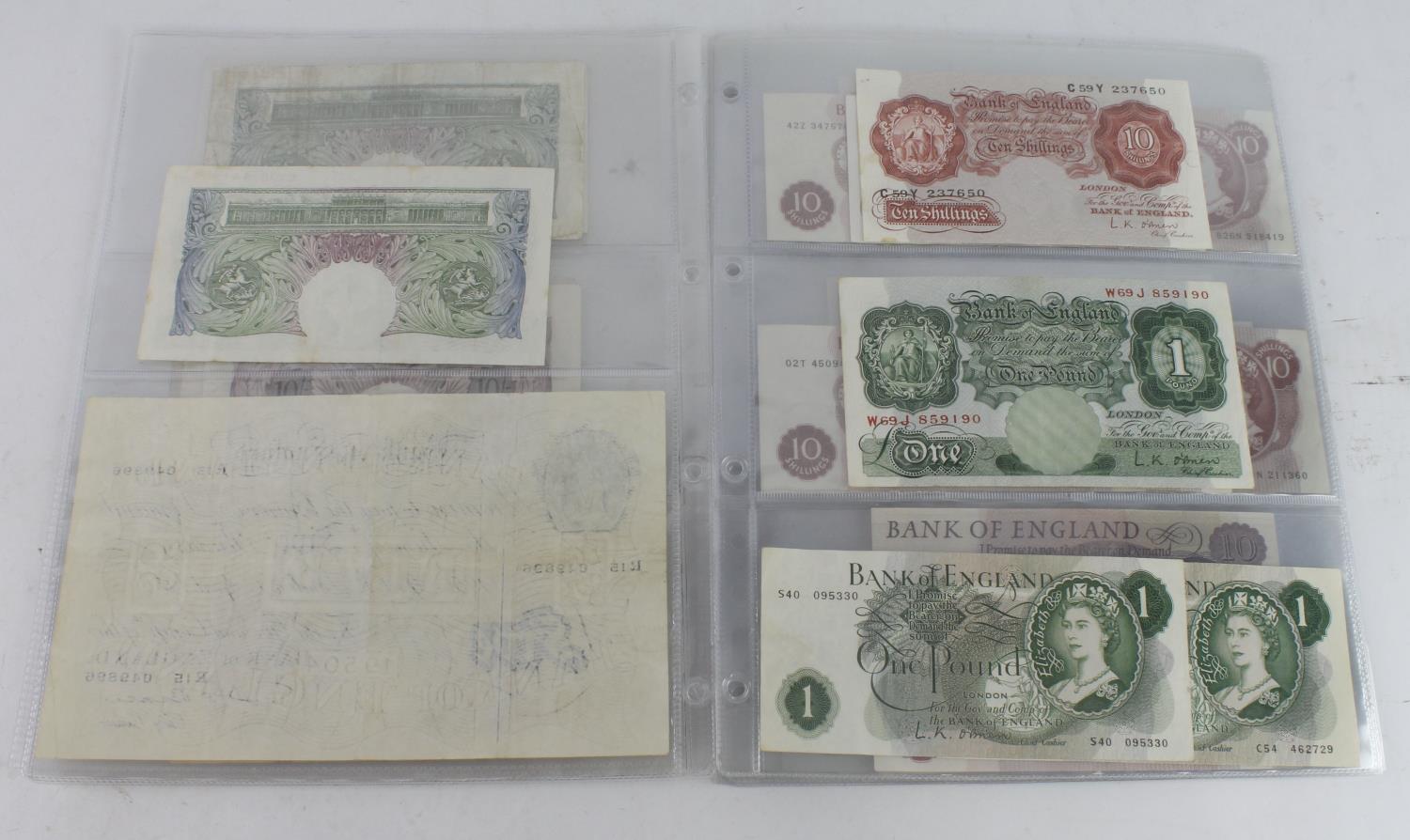Bank of England & Treasury (54), Warren Fisher 1 Pound x 2, a range of Bank of England notes with - Image 6 of 13