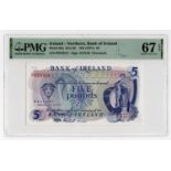 Northern Ireland, Bank of Ireland 5 Pounds not dated issued 1971, scarcer first signature H.H.M.