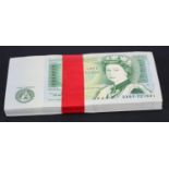 Somerset 1 Pound (B341) issued 1981 (100), a bundle of 100 notes in 2 x consecutively numbered