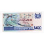 Singapore 100 Dollars 'Bird Series' issued 1977, a consecutively numbered number to the following