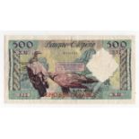 Algeria 500 Francs dated 13th January 1958, serial X.30 532 (BNB B145, Pick117) Fine+