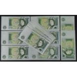 Page and Somerset 1 Pounds (17), a group of FIRST PREFIX '01' from mid series notes, Page (9) and