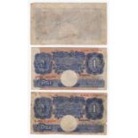 ERROR Peppiatt 1 Pound issued 1940 (2), WW2 emergency issue, gutter fold at right, serial U78H