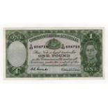 Australia 1 Pound issued 1952, signed Coombs & Wilson, King George VI portrait, serial X/43