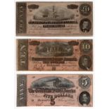 Confederate States of America (3), 20 Dollars dated 17th February 1864, series 1 No. 98486 Plate