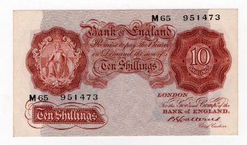 Catterns 10 Shillings (B223) issued 1930, serial M65 951473 (B223, Pick362b) original crisp EF