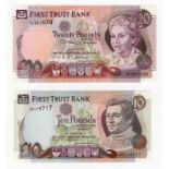 Northern Ireland, First Trust Bank (2), 20 Pounds and 10 Pounds dated 10th January 1994, signed