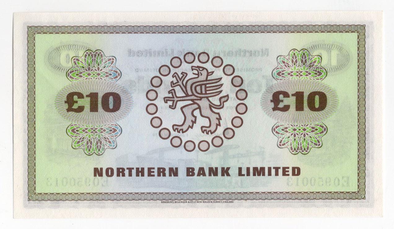 Northern Ireland, Northern Bank Limited 10 Pounds dated 1st January 1978, signed J.B. Newland, - Image 2 of 2
