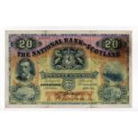 Scotland, National Bank of Scotland 20 Pounds dated 2nd January 1930, signed W. Lethbridge cashier