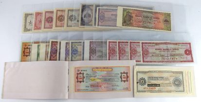 India SPECIMEN Travellers Cheques (70), Syndicate Bank (13), Bank of India (10), State Bank of India