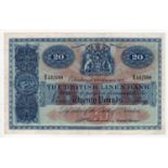 Scotland, British Linen Bank 20 Pounds dated 17th October 1957, signed A.P. Anderson, serial D/5