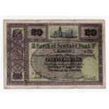 Scotland, North of Scotland Bank 20 Pounds dated 1st March 1934, signed Harvey Smith and