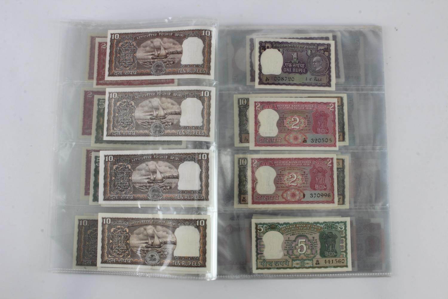 India (80), a high grade group in album pages, 1 Rupee to 100 Rupees 1970's to 1990's, very little - Image 6 of 19