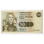 Scotland, Clydesdale Bank 50 Pounds dated 3rd September 1989, signed A.R. Cole Hamilton, serial A/AC