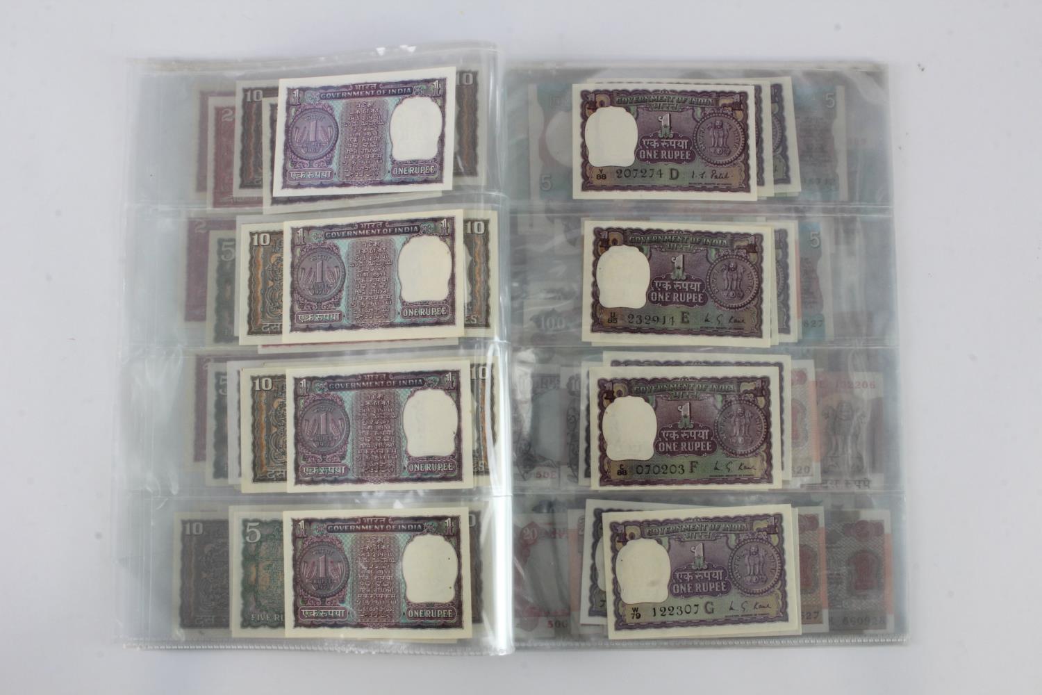 India (80), a high grade group in album pages, 1 Rupee to 100 Rupees 1970's to 1990's, very little - Image 9 of 19