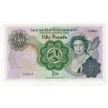 Isle of Man 50 Pounds not dated issued 1983, signed W. Dawson, serial number 049655 (IMPM M528,