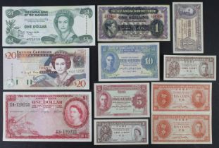 British Commonwealth (11), a group of Queen Elizabeth II and King George VI portrait notes, East