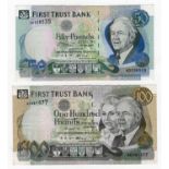 Northern Ireland, First Trust Bank (2) 100 Pounds dated 10th January 1994, signed E.F McElroy,